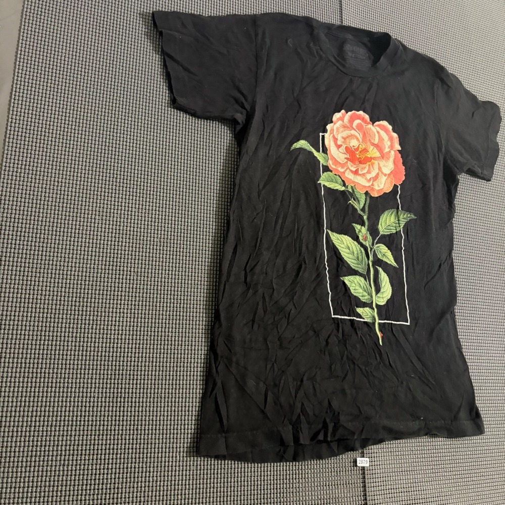 Shawn Mendes The Tour 2019 Concert T-Shirt Black Rose Graphic Size S